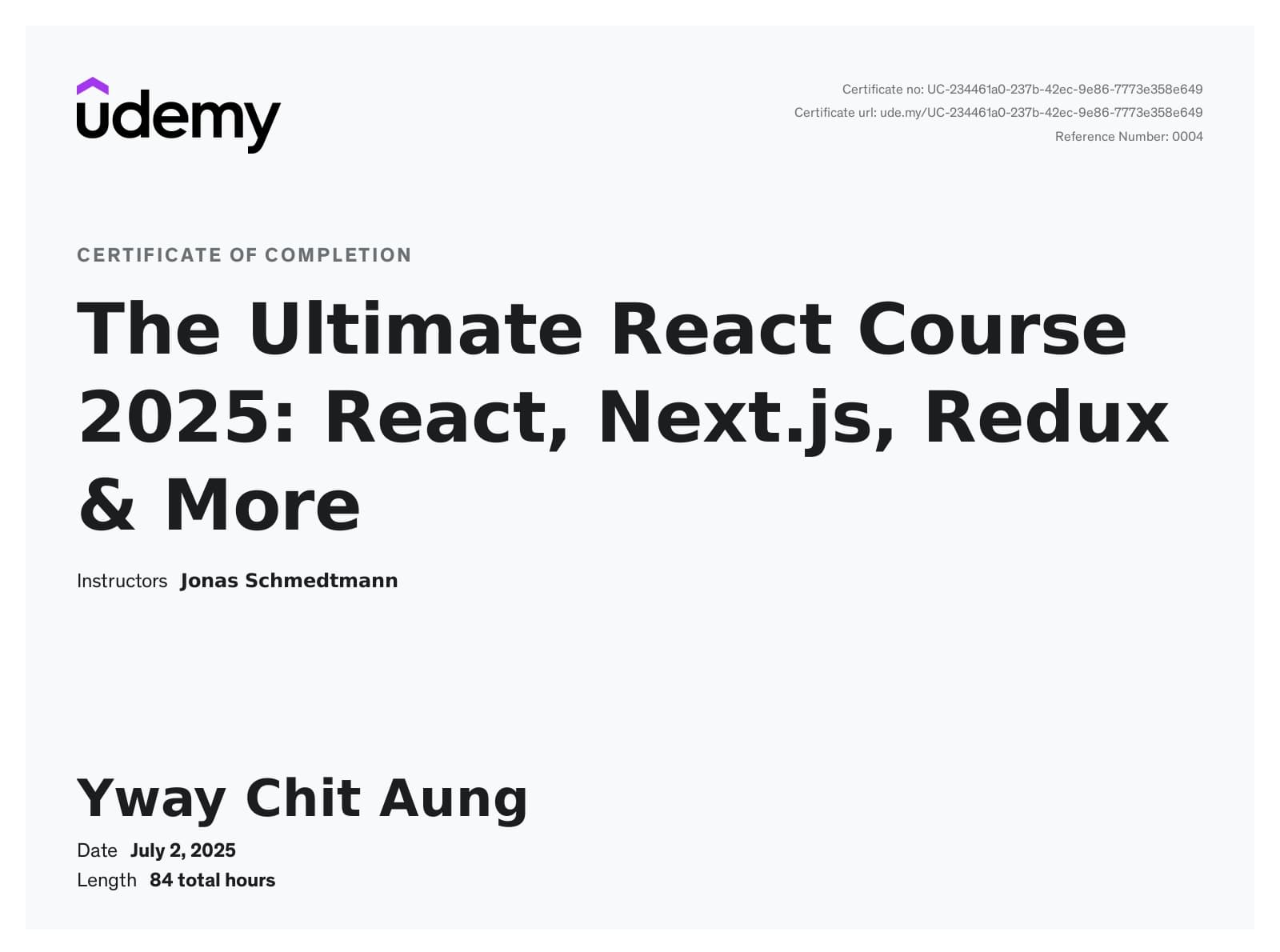 The Ultimate React Course 2025: React, Next.js, Redux & More